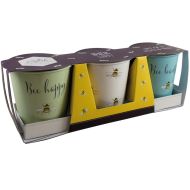 English Tableware Co. Bee Happy Set of 3 Planter Pots with Tray