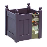 AFK Classic Square Wooden Planter, Lavender - 18in