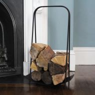 Mansion Curved Basket Handle Log Holder – Black