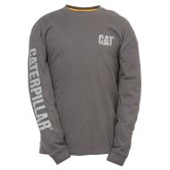 CAT Men’s Trademark Banner Long Sleeve T-Shirt – Heather Grey
