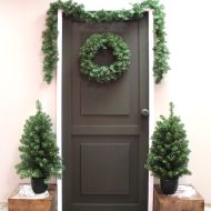 Imperial Pre-Lit Christmas Garland, Wreath & Tree Porch Bundle