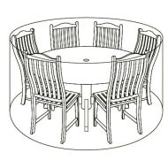 LG Outdoor 6 Seater Round Dining Set Deluxe Protective Cover