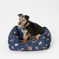 Doggy Joules Square Bed - Dog Print