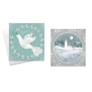 Dove & Church Christmas Cards - Pack of 10