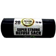 Eco Bag Super Strong Refuse Sacks, 75 Litres - 20 Pack