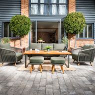 Hartman Eden 7 Seater Lounge Garden Furniture Set -  Moss/Juniper