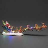 Konstsmide LED Father Christmas Sledge with Flying Reindeer