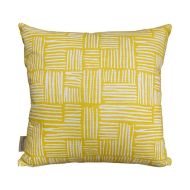 Bramblecrest Square Scatter Cushion, Pantone Range - Lemon Wicker