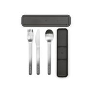 Brabantia Make & Take Cutlery Set, 3 Piece - Dark Grey