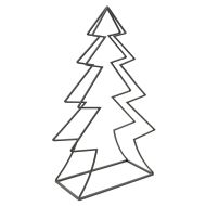 Mansion Christmas Tree Log Holder Frame – Black 