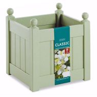 AFK Classic Square Wooden Planter, Sage  - 18in