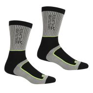 Regatta Men’s Samaris 2 Season Socks, Pack of 2 – Steel