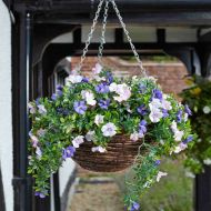 Smart Garden Petunia Artificial Hanging Basket - 12in