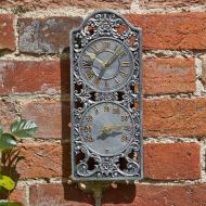 Smart Garden Outside In Westminster Wall Clock & Thermometer
