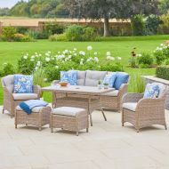 LG Outdoor St Tropez Sand 7 Seater Dining Garden Furniture Set
