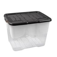 Strata Curve Clear Plastic Storage Box with Lid – 24 Litre