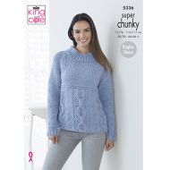 King Cole Super Chunky Cardigan and Sweater Knitting Pattern