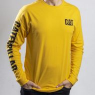 CAT Men's Trademark Banner Long Sleeve T-Shirt - Yellow