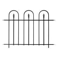 Panacea Triple Arch Finial Fence Section - Black