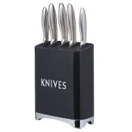 KitchenCraft Lovello 5 Piece Knife Block Set - Black