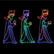 Premier 70cm Three Wise Men Rope LED Light Figure - Multi-Coloured