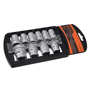 Black/Orange Tactix 365107 Metric Socket Set with 3/8-Inch Drive 10-Piece 
