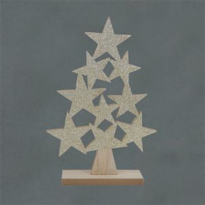 Wooden Star Tree Decoration – 31cm