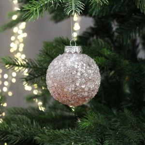 Ombre Frosted Bauble - Blush