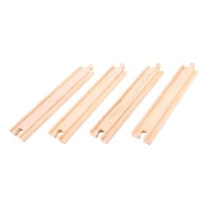 Bigjigs Wooden Long Straights - 4 Pack
