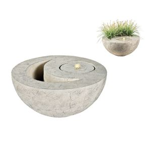 Illumax LED Bowl Water Fountain with Planter - Sand