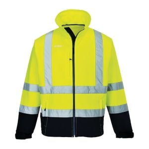 Portwest S425 Hi-Vis Contrast Softshell Jacket – Yellow