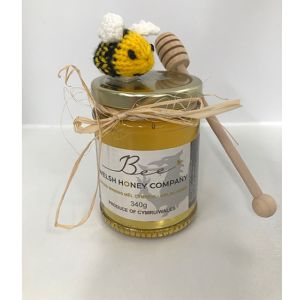 Welsh Honey Gift Jar with Honey Dipper