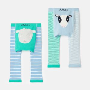 Joules Baby Lively Knit 2 Pack Leggings – Sheep Cow