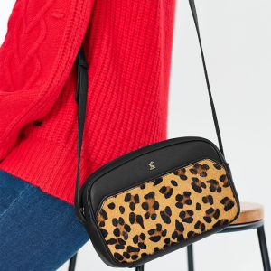 Joules Marslow Leather Camera Bag – Leopard