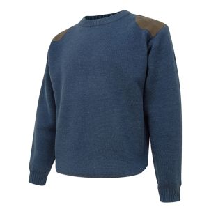 Hoggs of Fife Melrose Hunting Pullover - Marled Navy