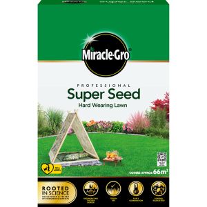 Miracle-Gro Professional Super Seed, Hard Wearing Lawn – 66m²