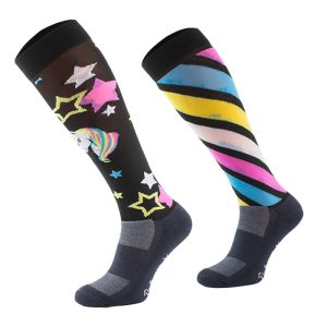 Women’s Odd Pair Novelty Socks – Black Unicorn