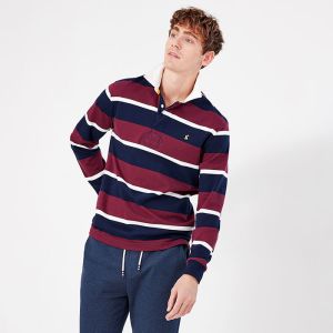 Joules Men’s Onside Rugby Shirt - Purple/Navy Stripe