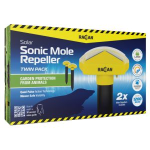 RACAN Solar Sonic Mole Repeller – Twin Pack