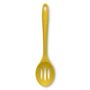Zeal Silicone Slotted Spoon, 29cm - Mustard
