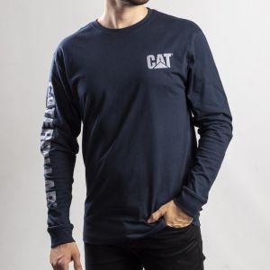CAT Men's Trademark Banner Long Sleeve T-Shirt - Dark Marine