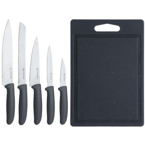 Viners 5 Piece Knife Set & Chopping Board