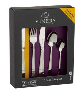 Viners Venice Cutlery Set With Steak Knives In Gift Box – 16 Piece