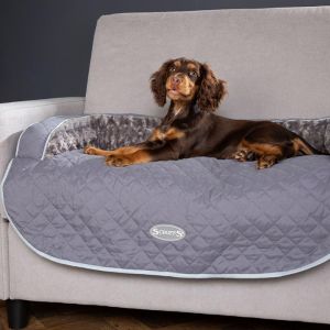 Scruffs Wilton Sofa Dog Bed – Grey