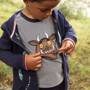 Joules Children’s Zipadee Artwork Long Sleeve T-Shirt – Gruffalo Stripe