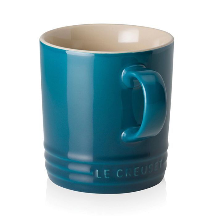 Le Creuset Pair Of Le Creuset Mugs Teal Turquoise 10cmx10cm 350ml NEW 