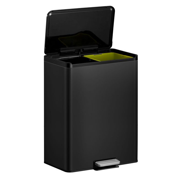 EKO EcoCasa III Pedal Bin, 20+20L – Black | Recycling | Bins | Bins & Recycling | Kitchen | Home & Kitchen | Charlies