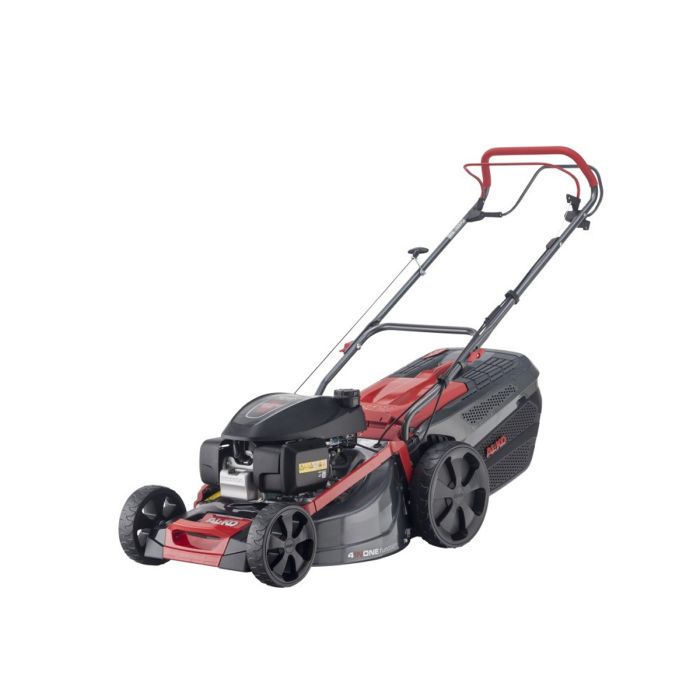Premium Photo  Lawnmower man with string trimmer and face mask