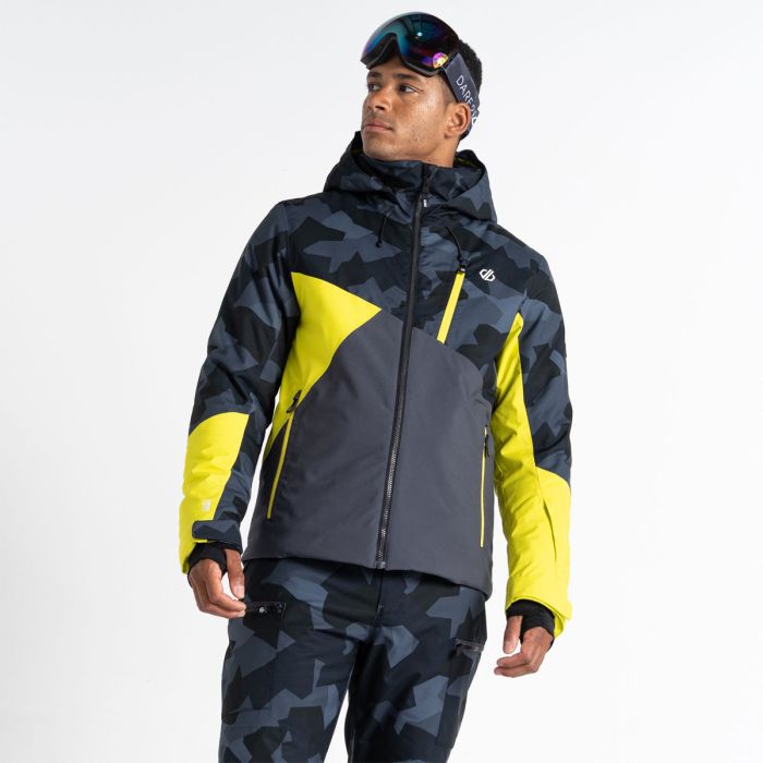 Veste de ski Dare2B Baseplate Jacket (Neon spring/Black geo Camo Print)  Homme - Alpinstore