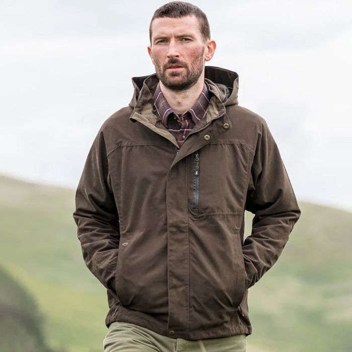 Hoggs of Fife Struther Zip Through Jacket - Dark Green | Charlies